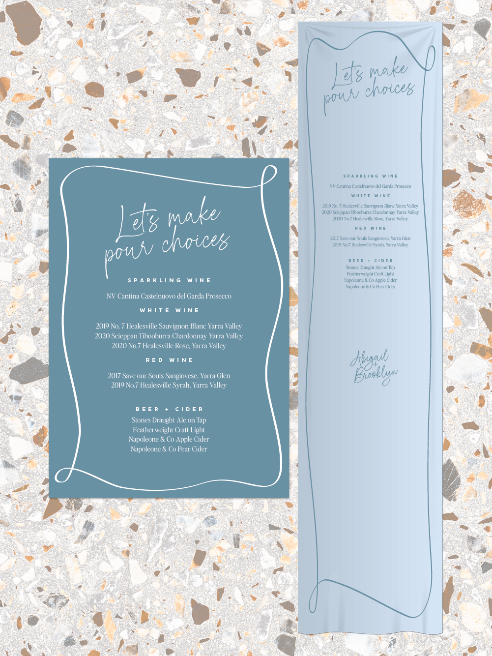 Menus and Signage - Brooklyn Design