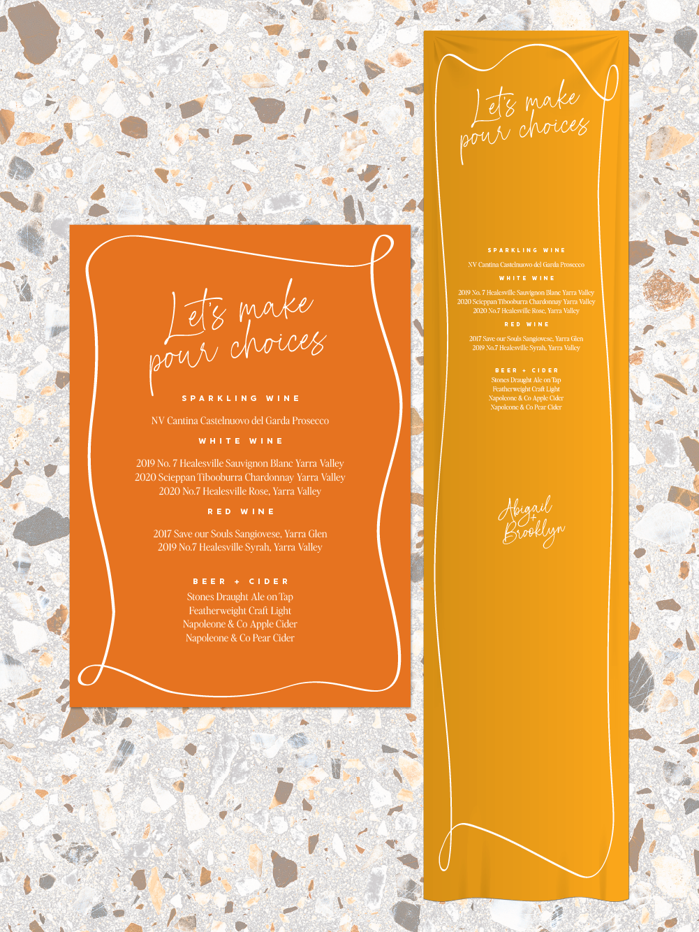 Menus and Signage - Brooklyn Design