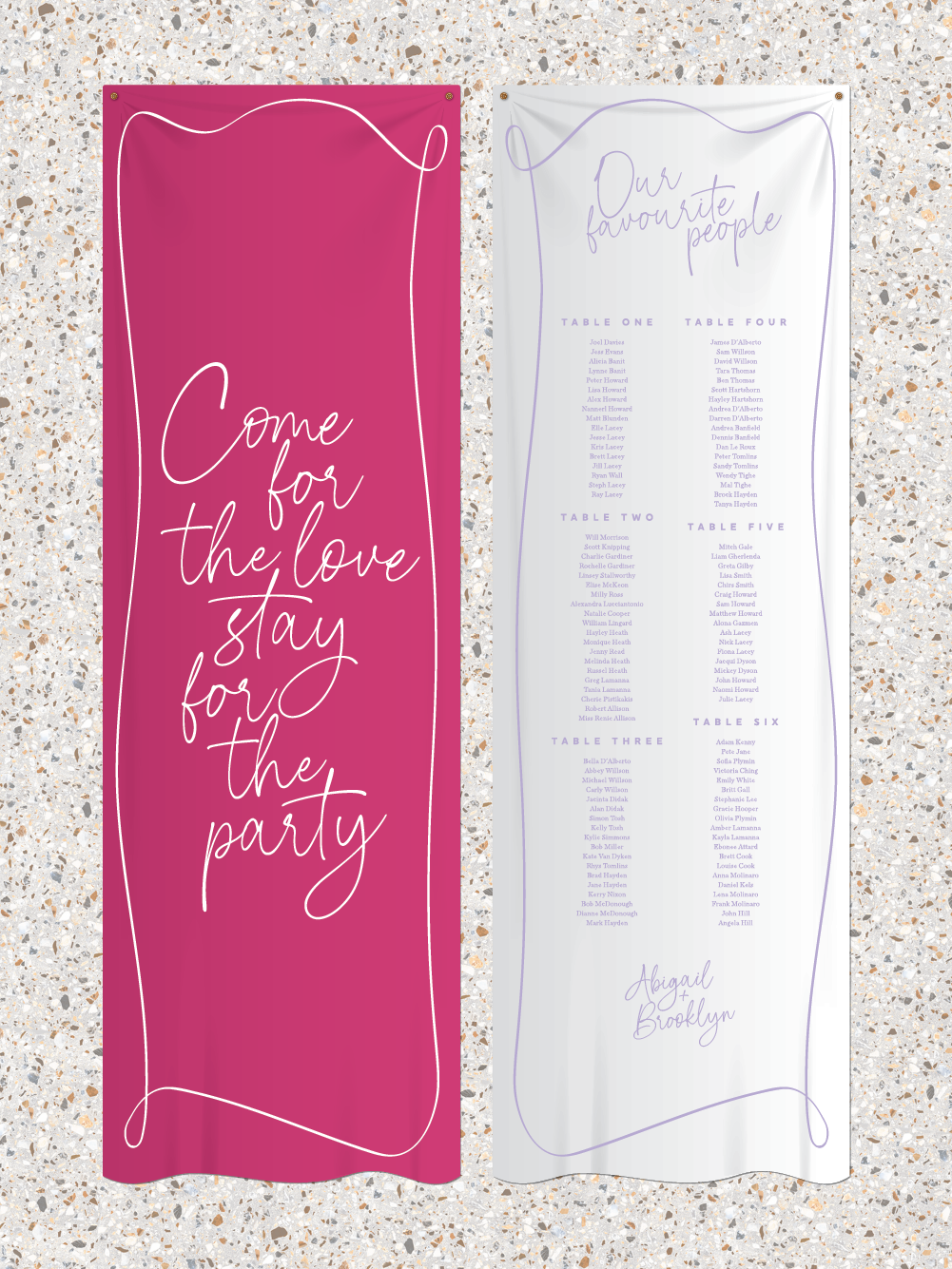 Fabric Signs - Brooklyn Design