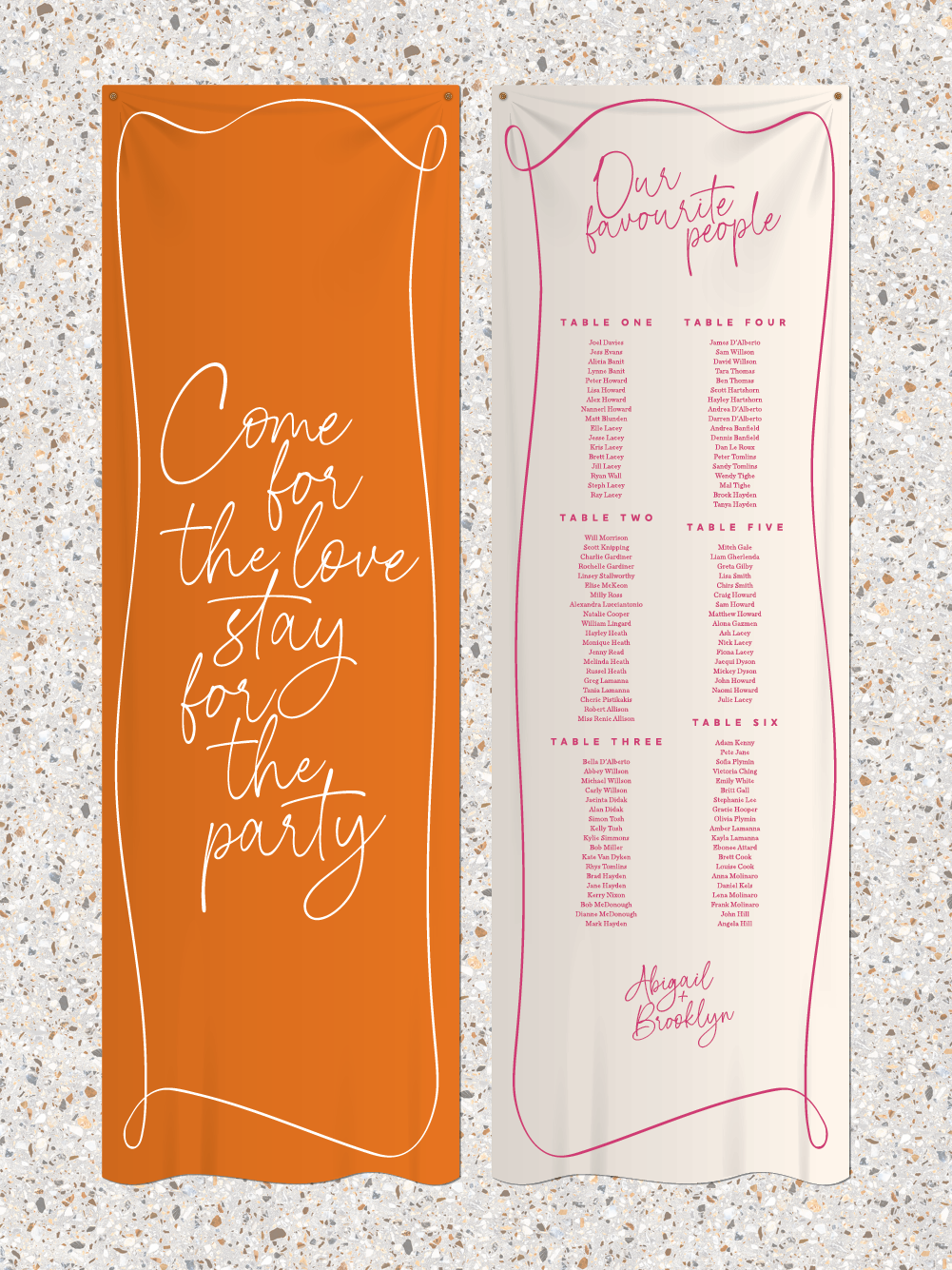 Fabric Signs - Brooklyn Design