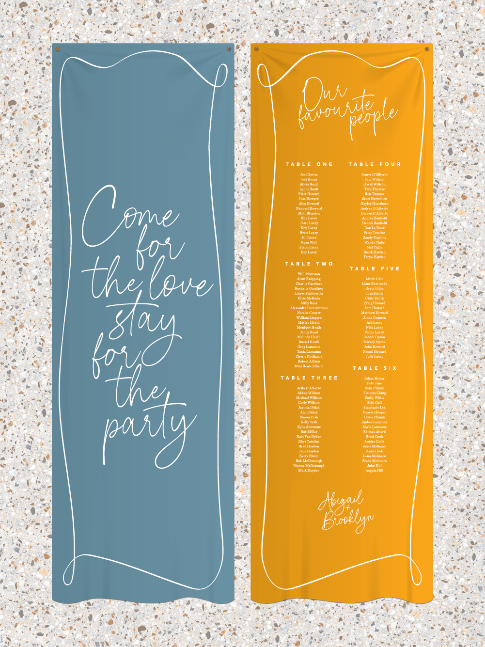 Fabric Signs - Brooklyn Design