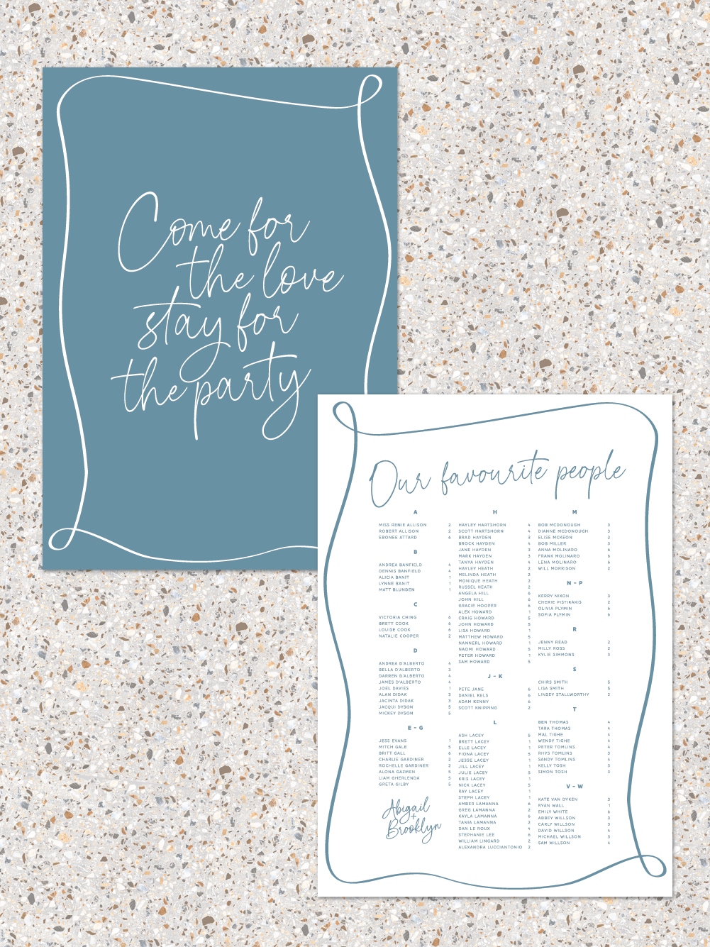 Menus and Signage - Brooklyn Design