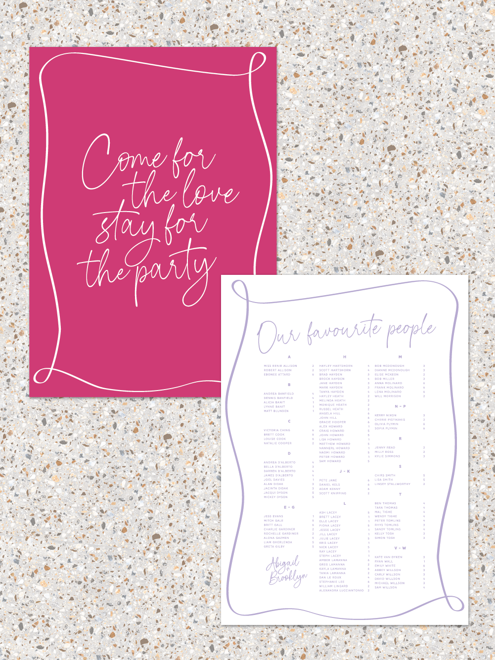 Menus and Signage - Brooklyn Design