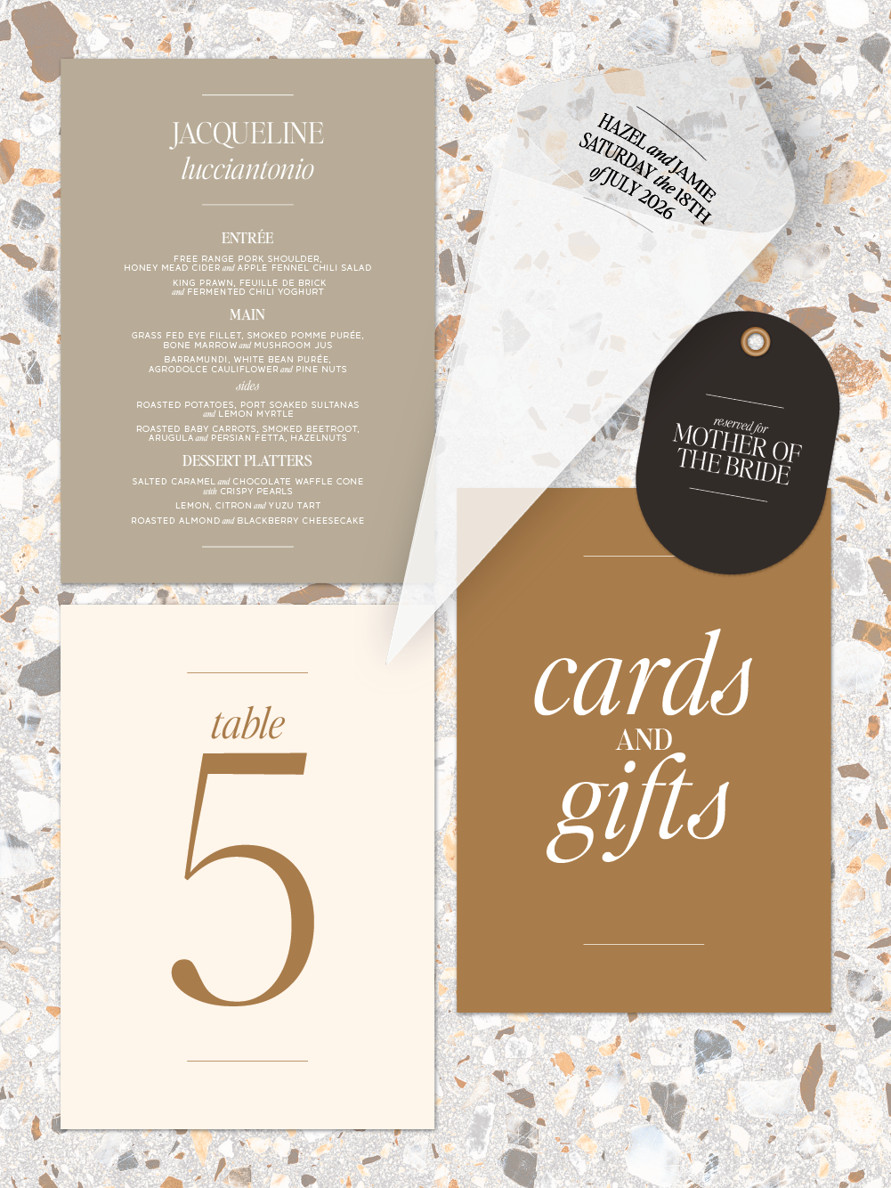 Menus and Signage - Hazel Design