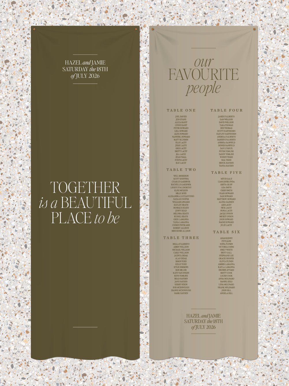 Fabric Signs - Hazel Design