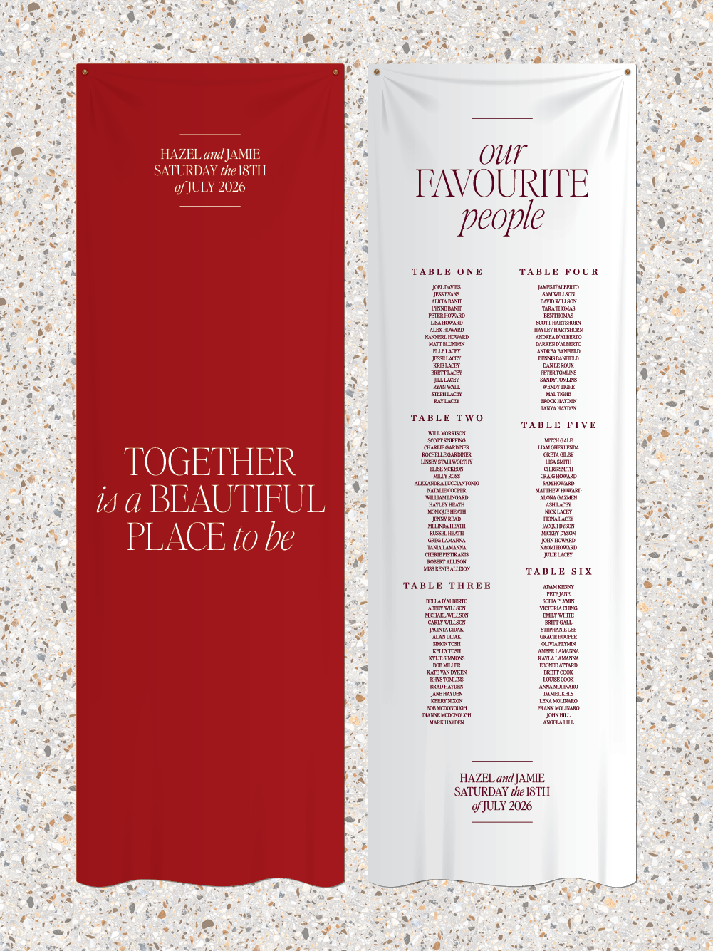 Fabric Signs - Hazel Design