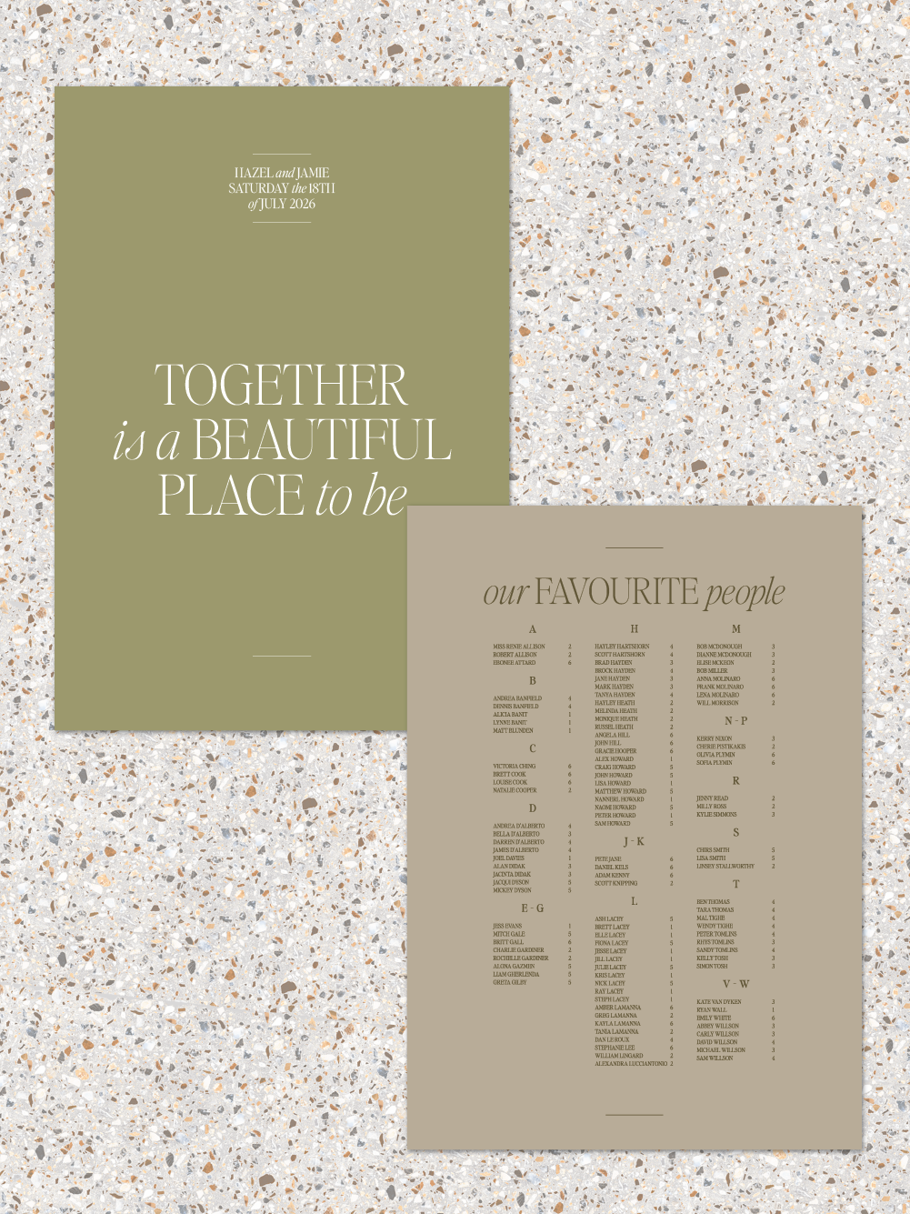 Menus and Signage - Hazel Design