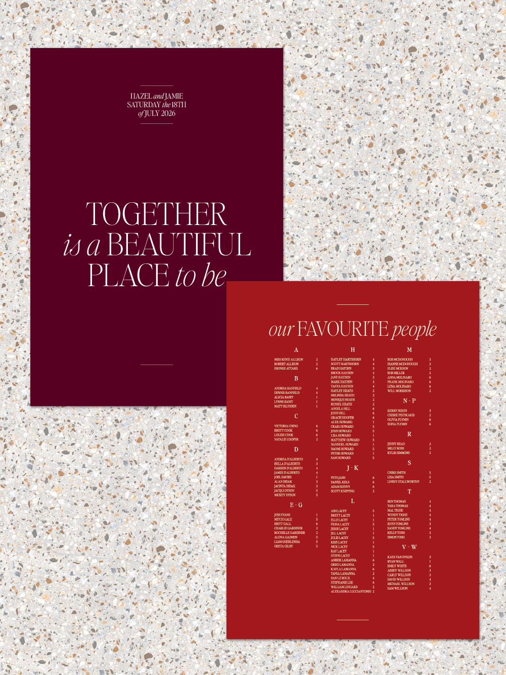 Menus and Signage - Hazel Design