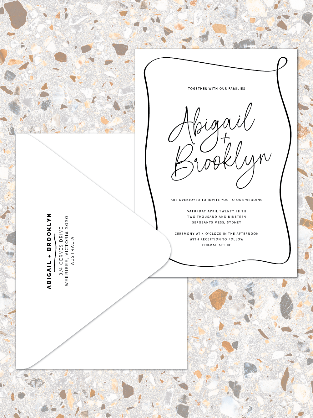 Brooklyn - Invitation and envelopes