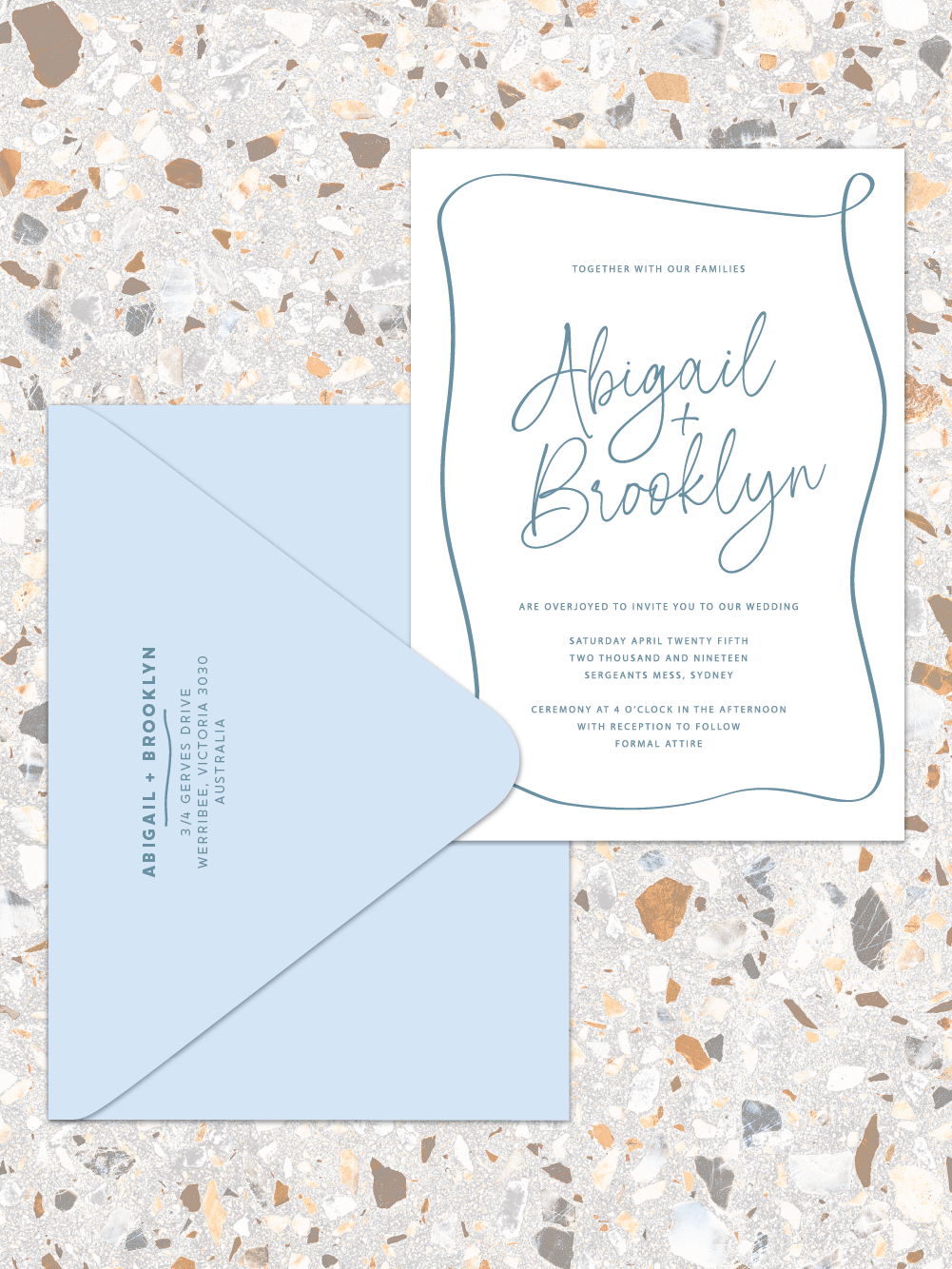 Brooklyn - Invitation and envelopes