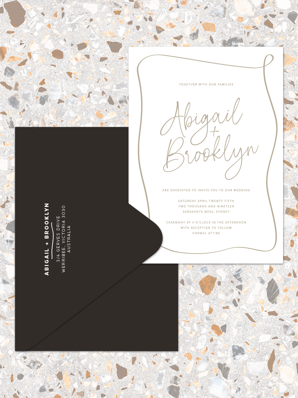 Brooklyn - Invitation and envelopes