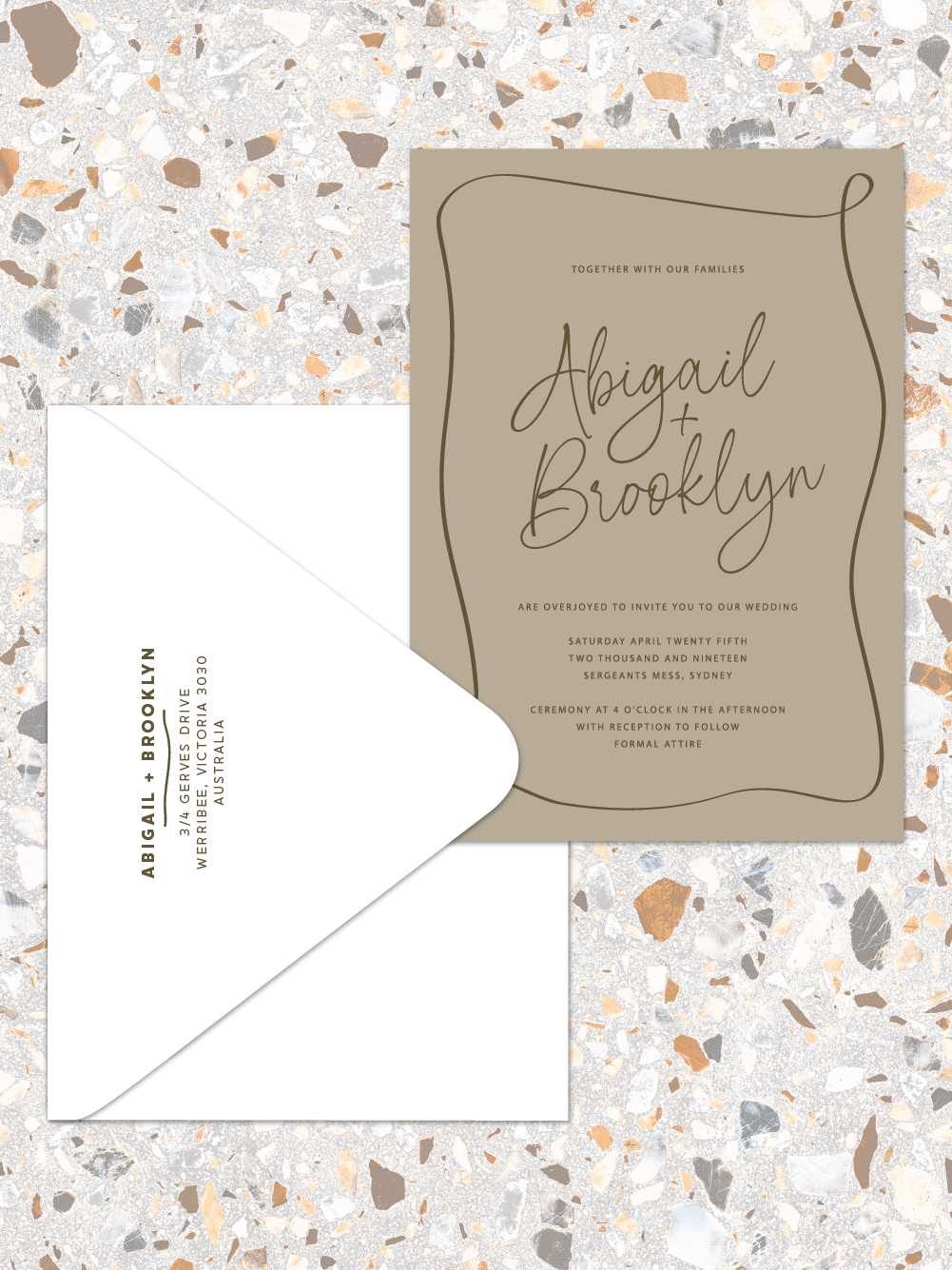 Brooklyn - Invitation and envelopes