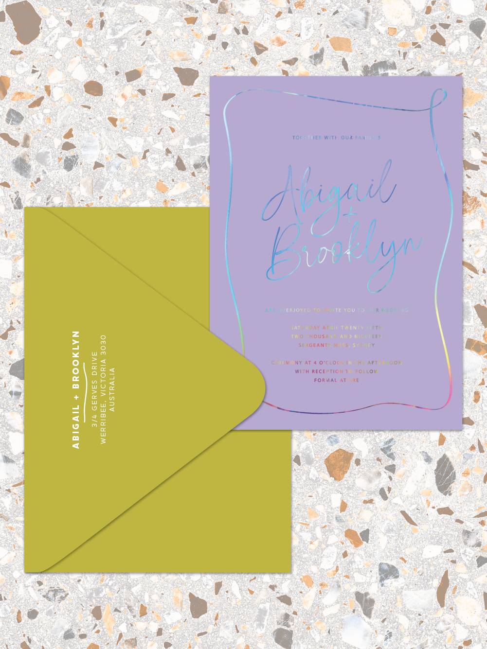 Brooklyn - Invitation and envelopes