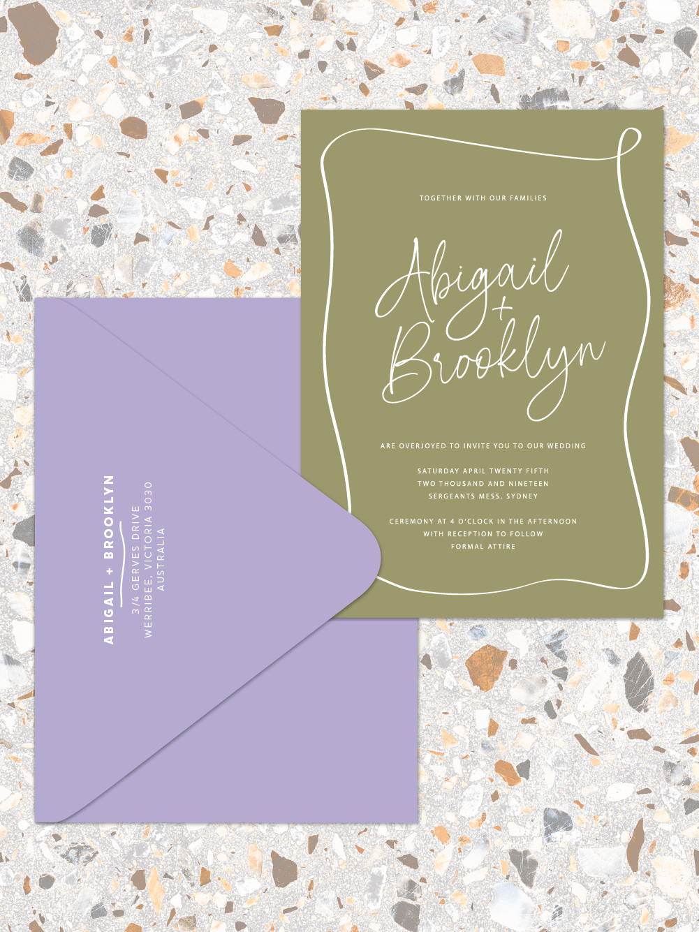 Brooklyn - Invitation and envelopes