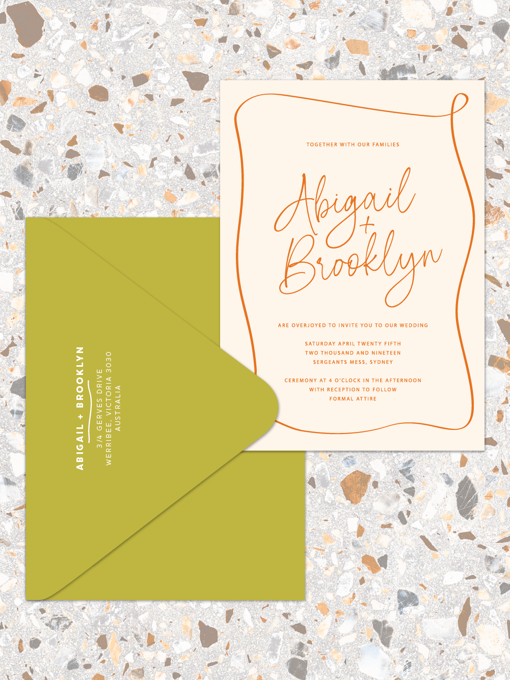 Brooklyn - Invitation and envelopes