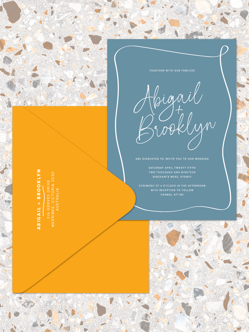 Brooklyn - Invitation and envelopes