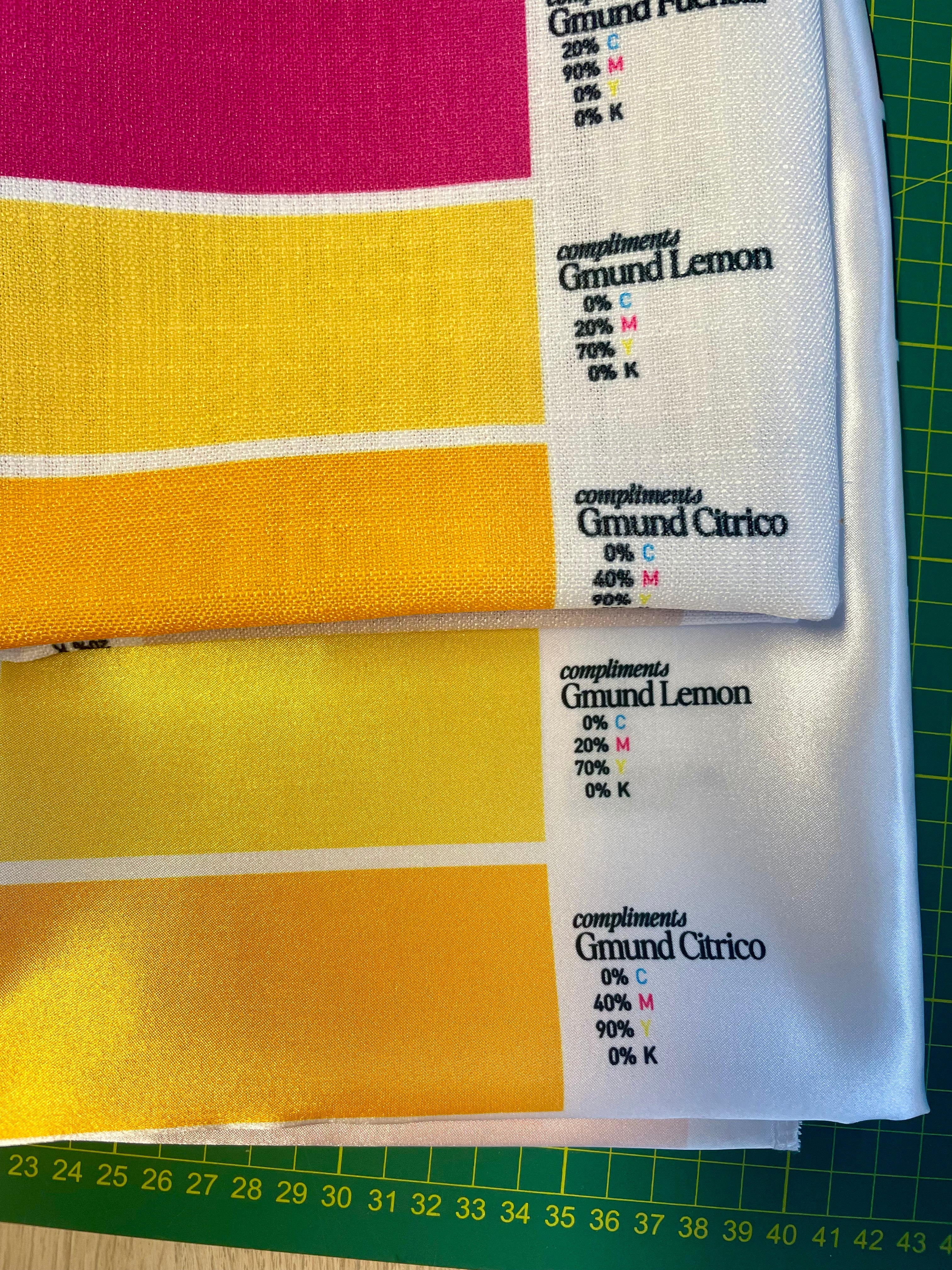 Printed Fabric Swatch Chart