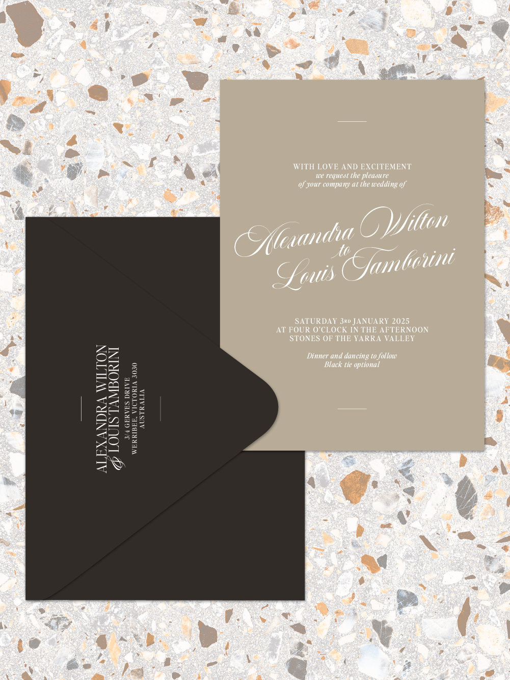 Louis - Invitation and envelopes