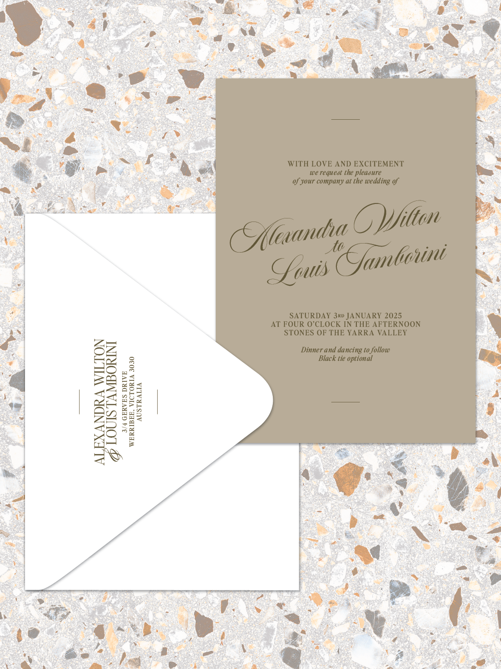 Louis - Invitation and envelopes