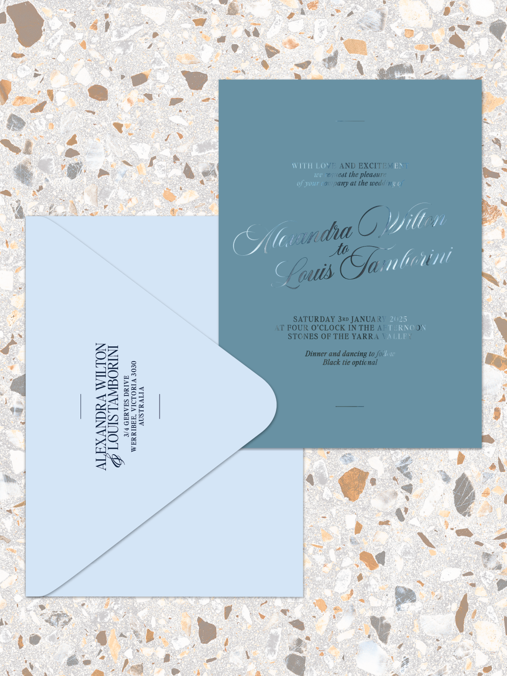 Louis - Invitation and envelopes