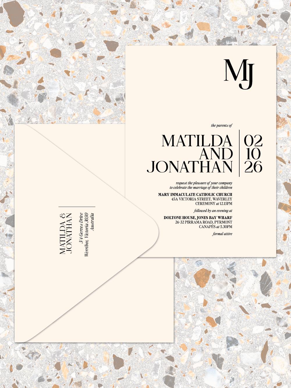 Matilda - Invitations and envelopes