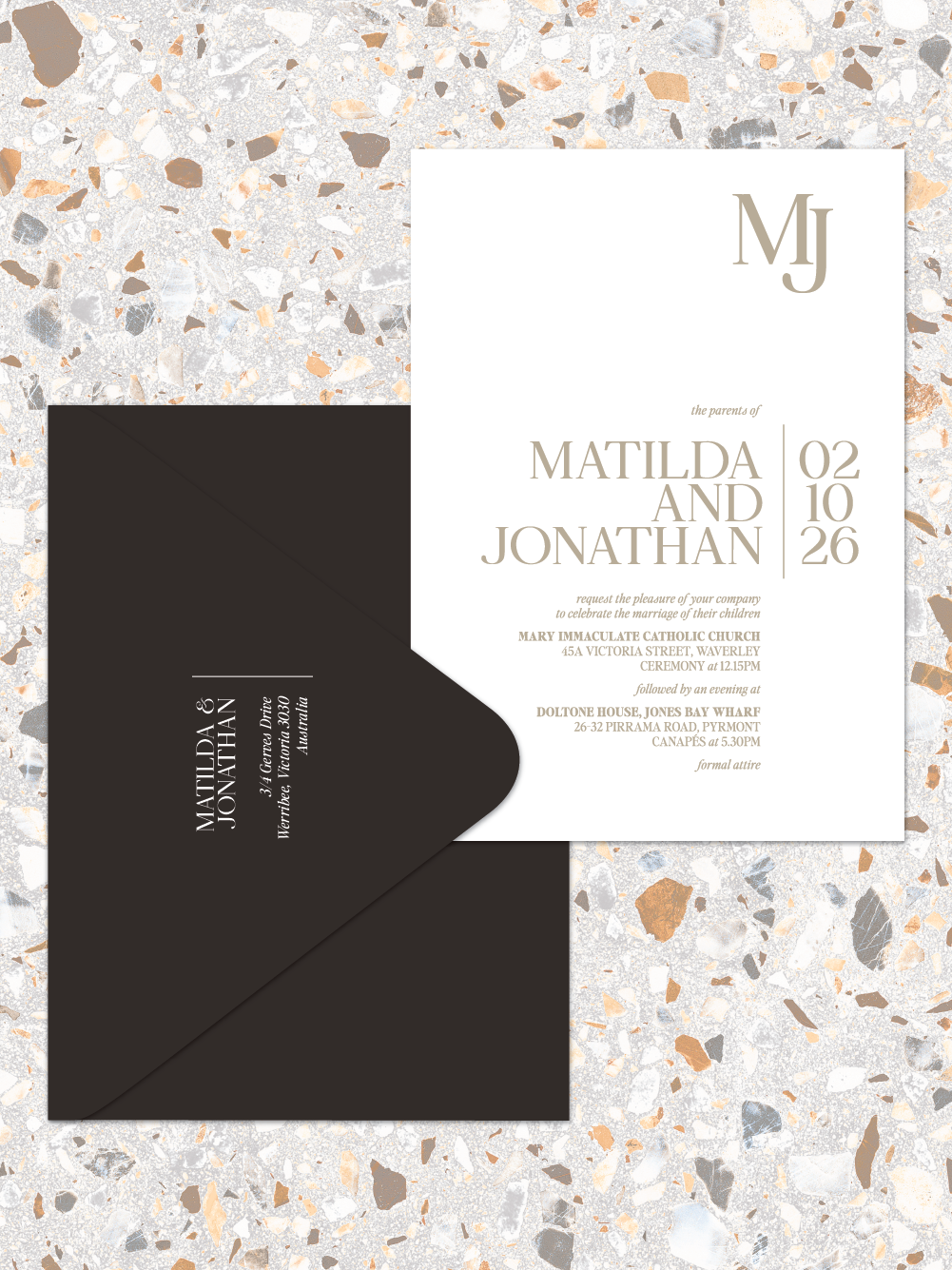 Matilda - Invitations and envelopes