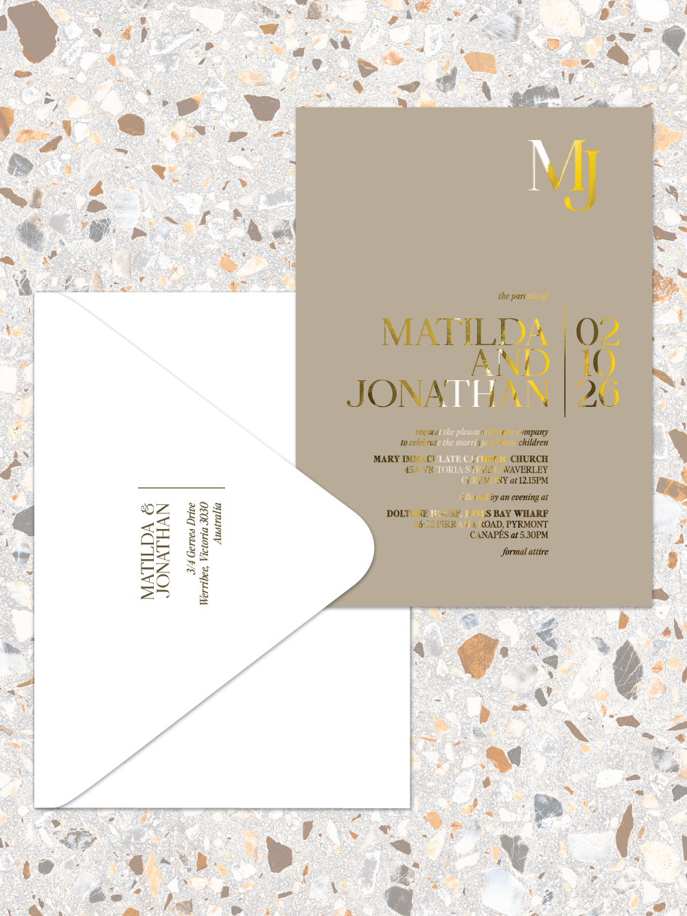 Matilda - Invitations and envelopes