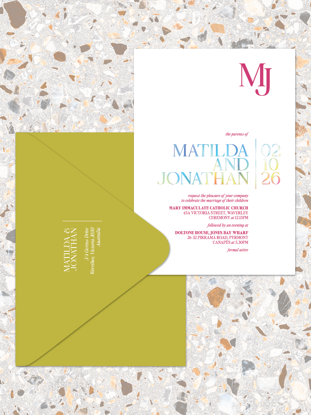 Matilda - Invitations and envelopes