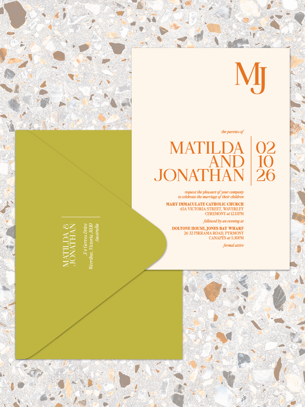 Matilda - Invitations and envelopes