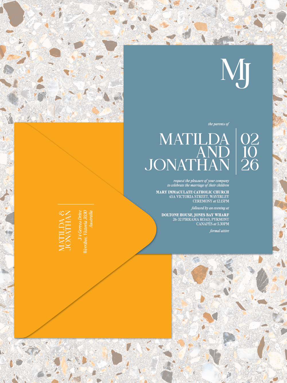 Matilda - Invitations and envelopes