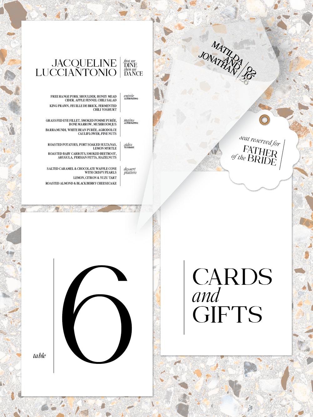 Menus and Signage - Matilda Design