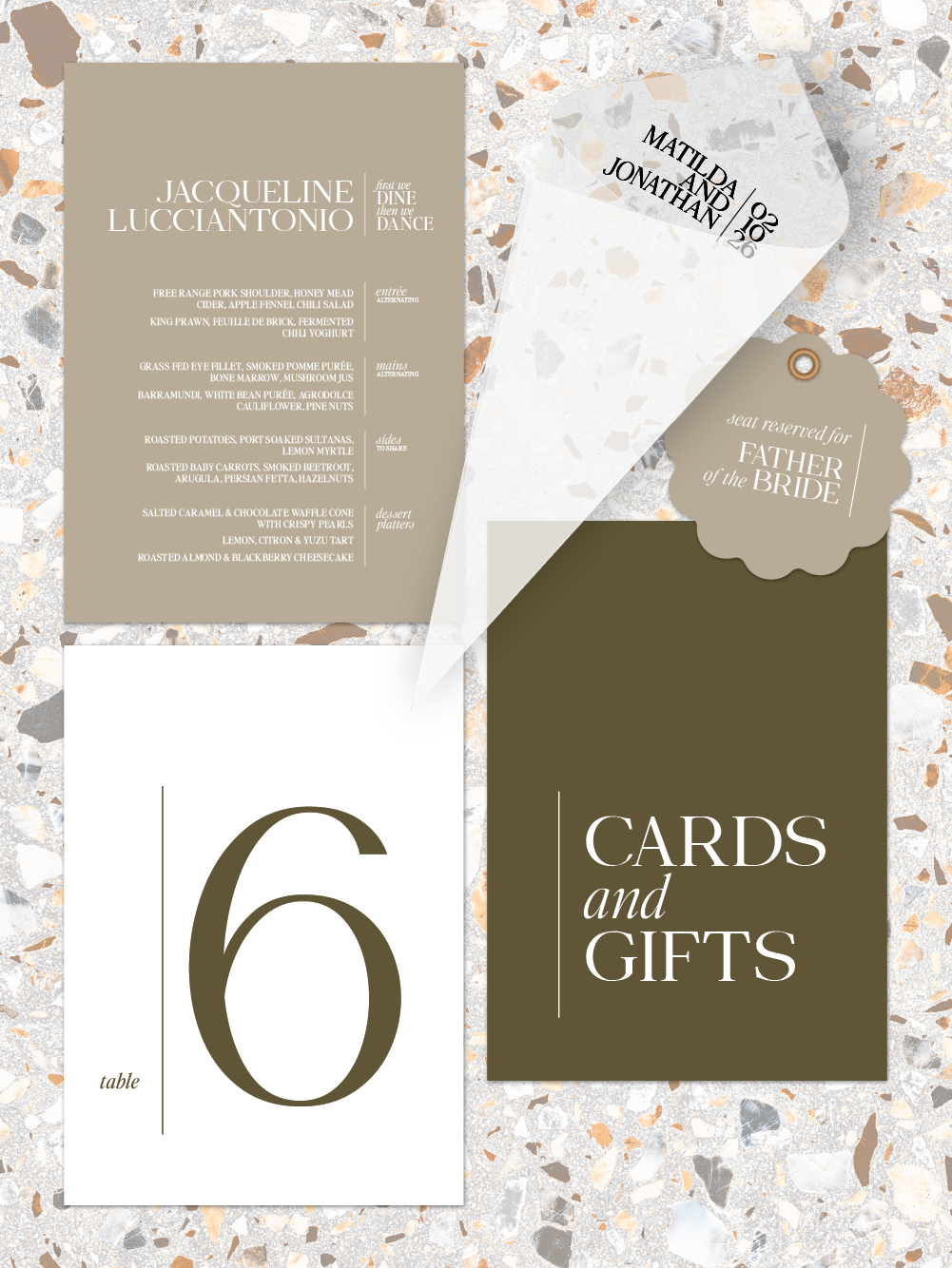 Menus and Signage - Matilda Design