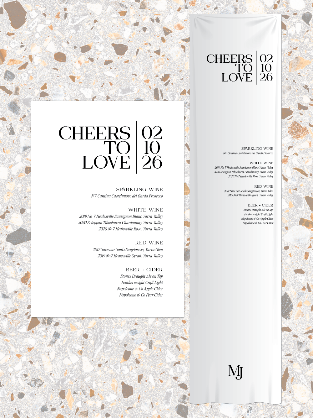 Menus and Signage - Matilda Design