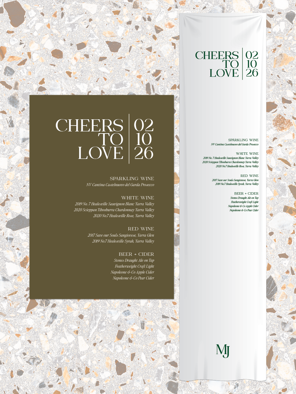 Menus and Signage - Matilda Design