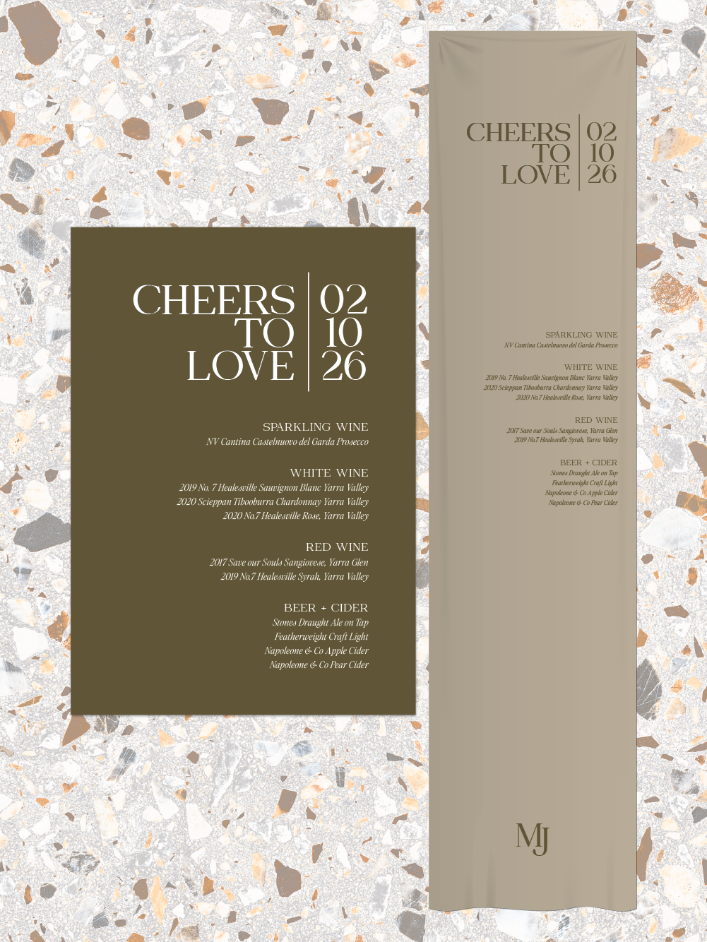 Menus and Signage - Matilda Design