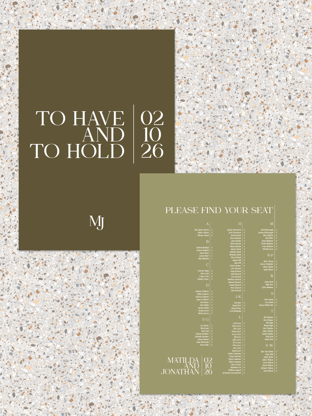 Menus and Signage - Matilda Design