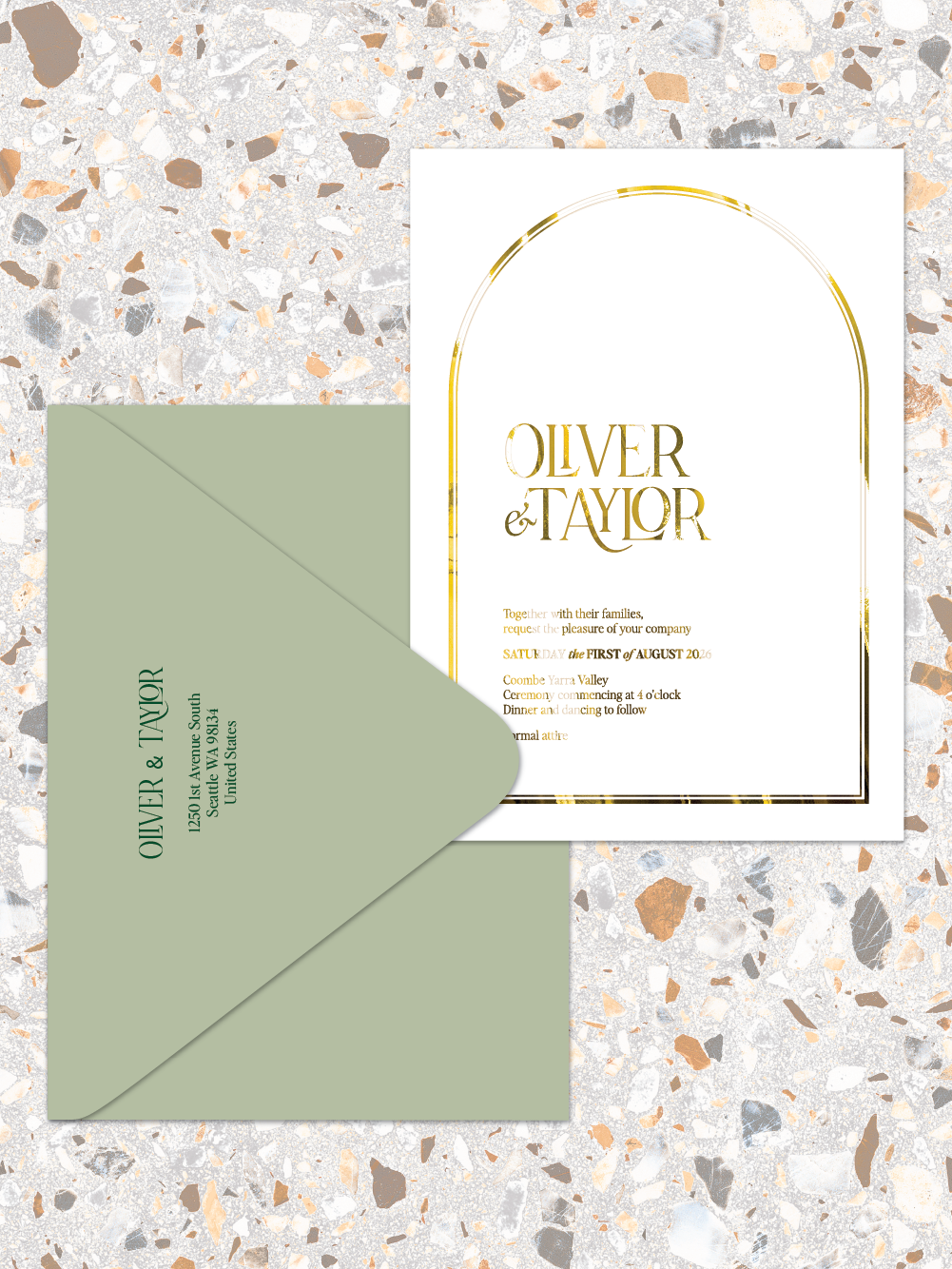 Oliver - Invitations and envelopes