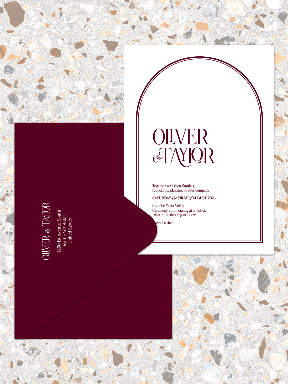 Oliver - Invitations and envelopes