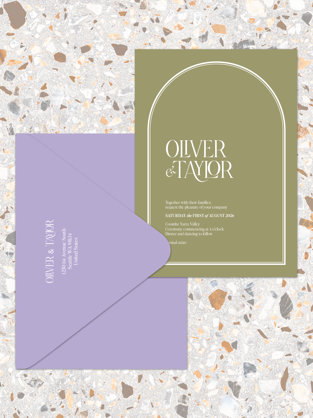 Oliver - Invitations and envelopes