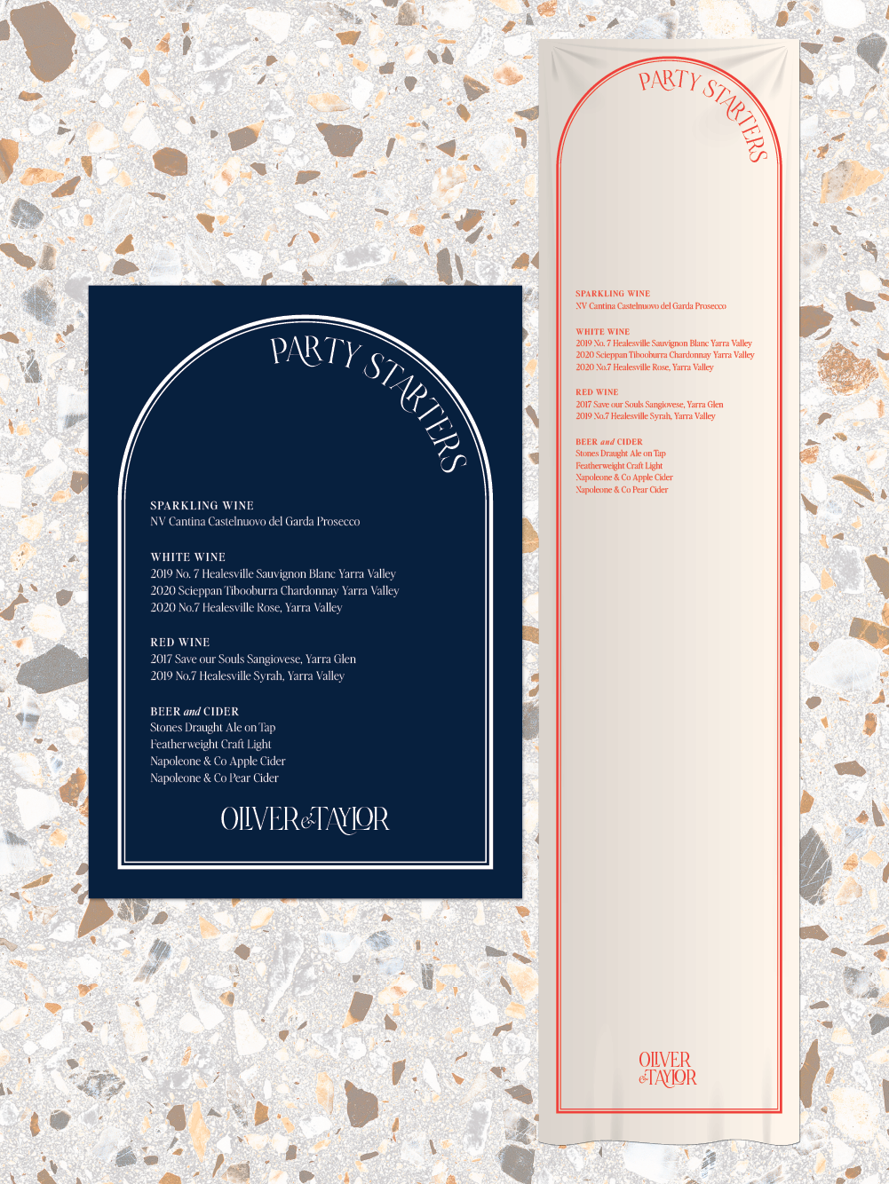 Menus and Signage - Oliver Design