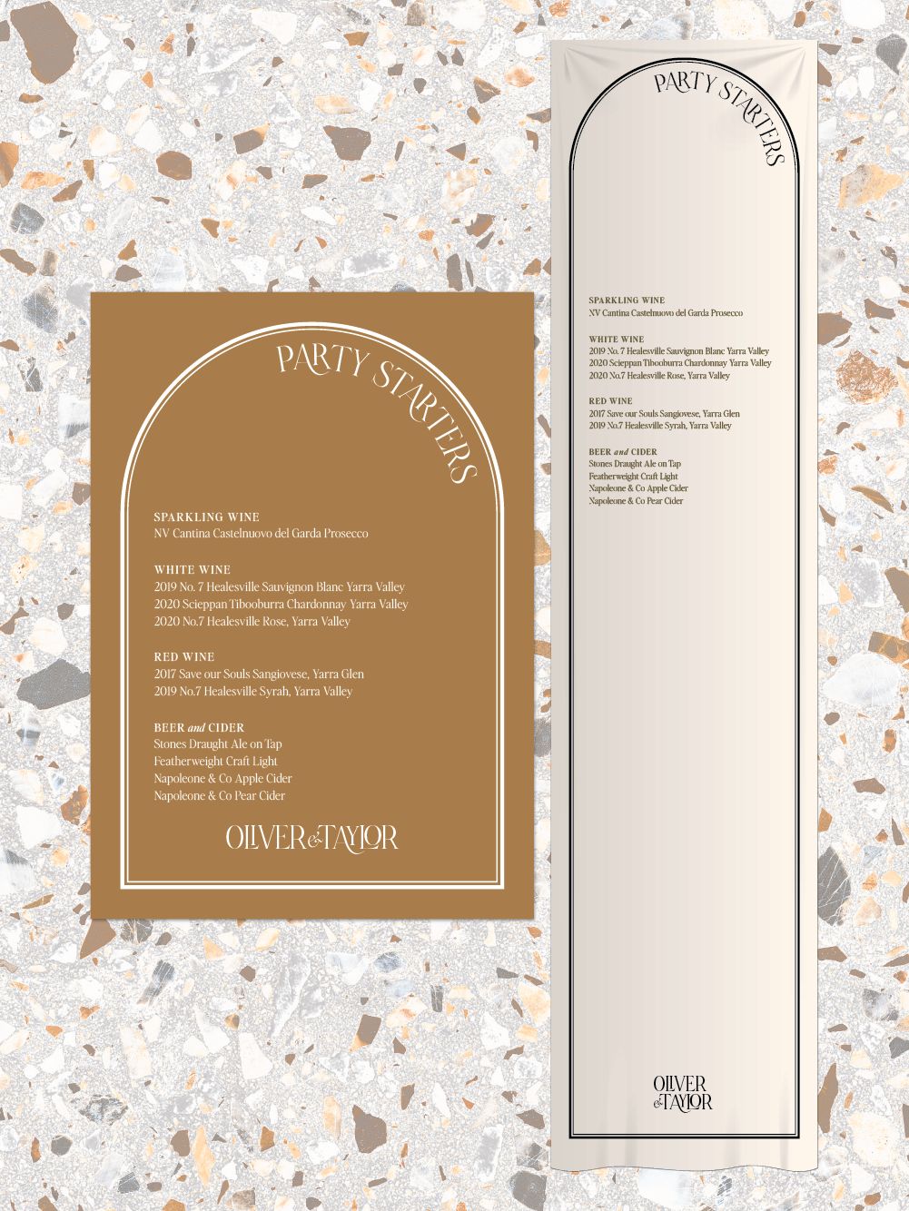 Menus and Signage - Oliver Design