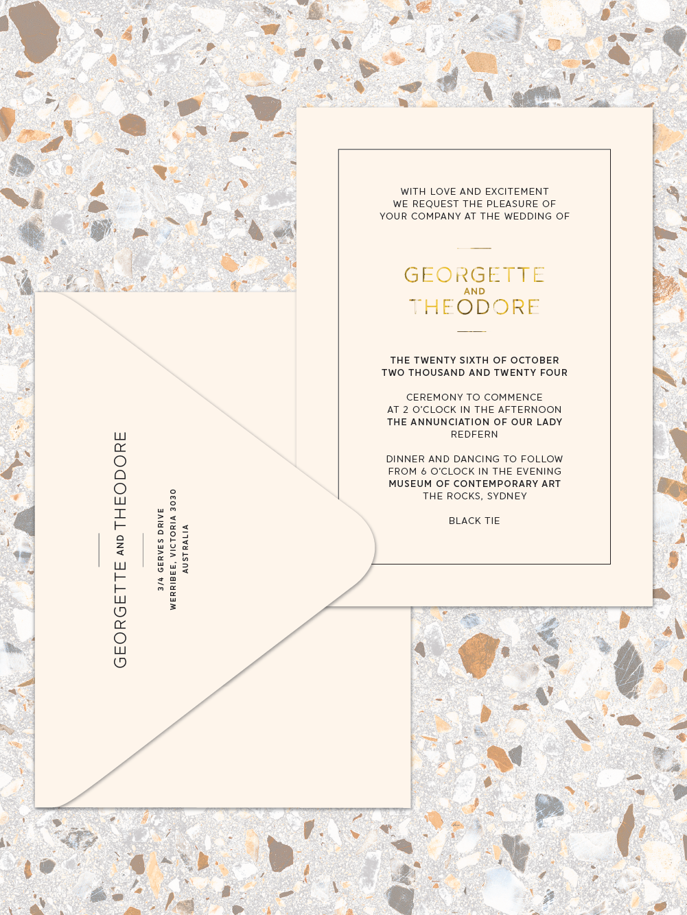 Theodore - Invitations with envelopes