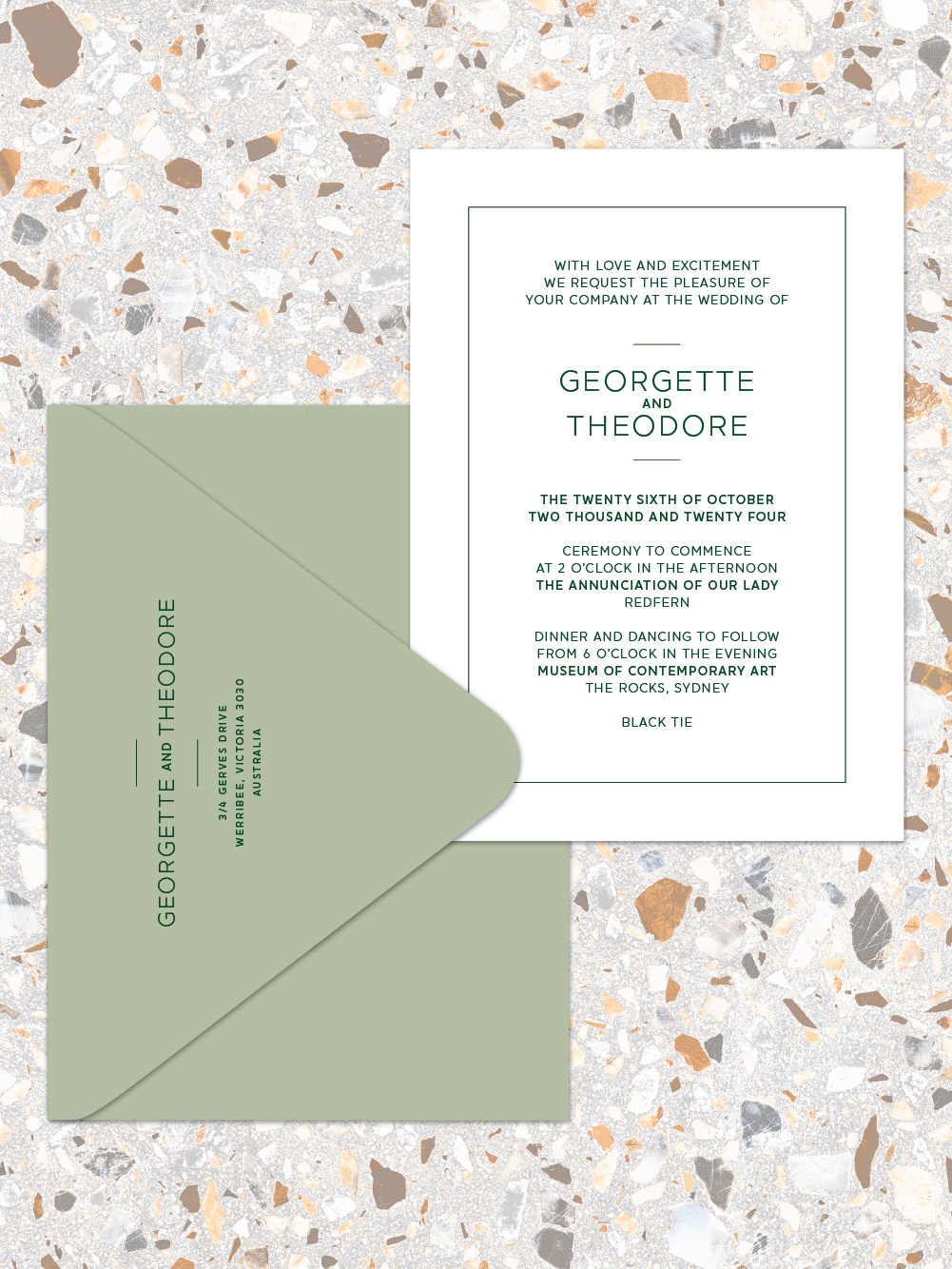 Theodore - Invitations with envelopes