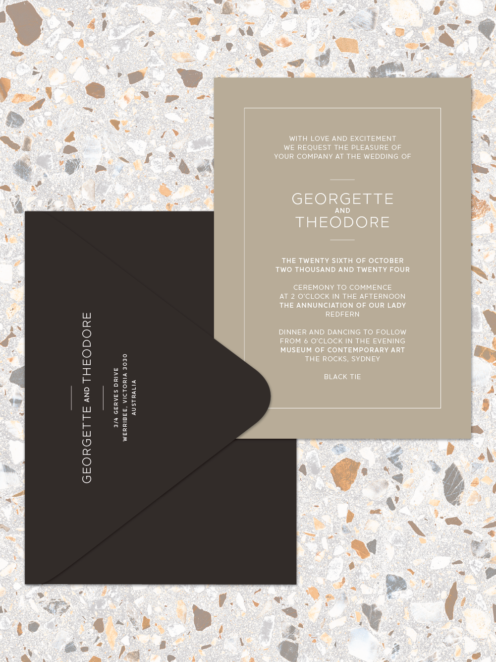 Theodore - Invitations with envelopes