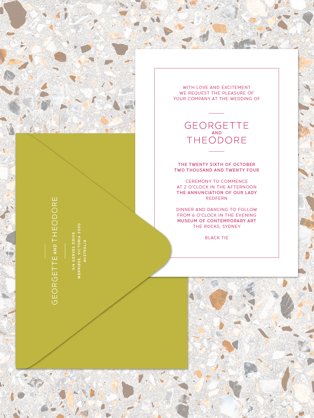 Theodore - Invitations with envelopes