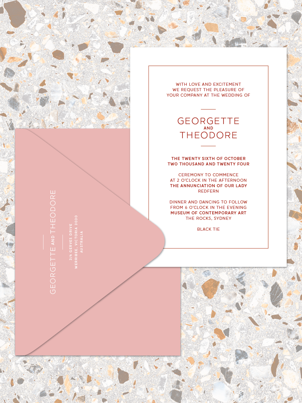 Theodore - Invitations with envelopes