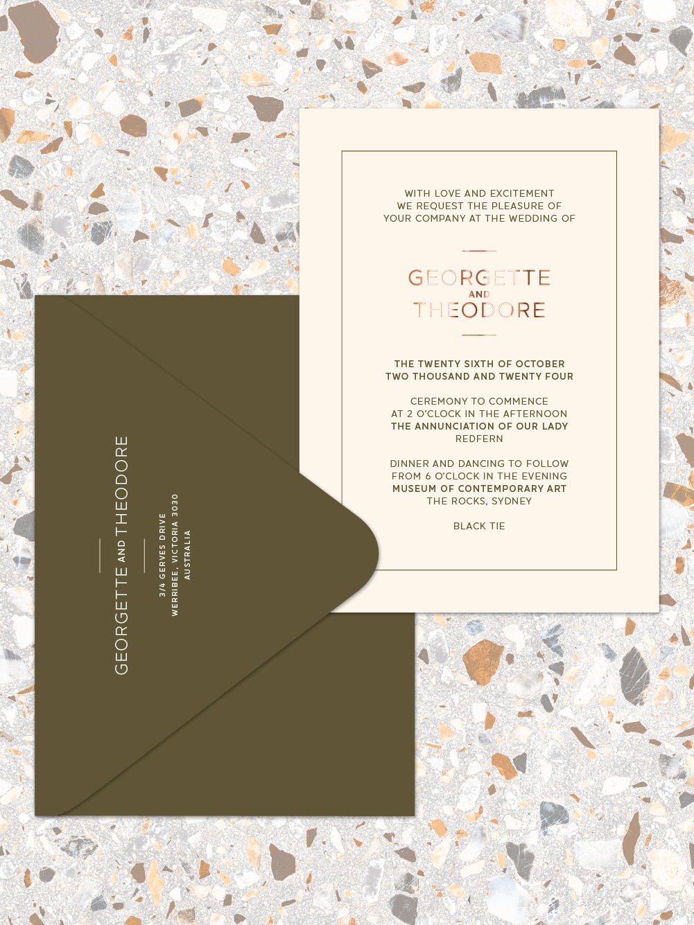 Theodore - Invitations with envelopes