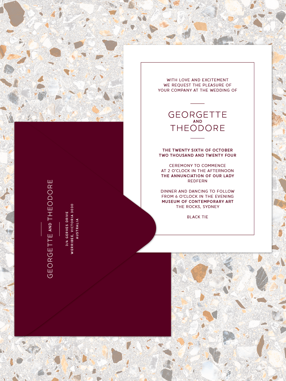 Theodore - Invitations with envelopes