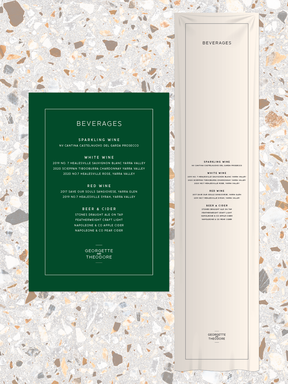Menus and Signage - Theodore Design