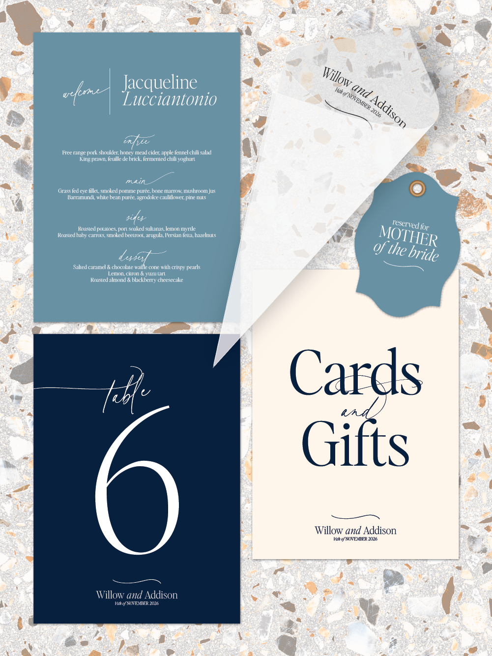 Menus and Signage - Willow Design